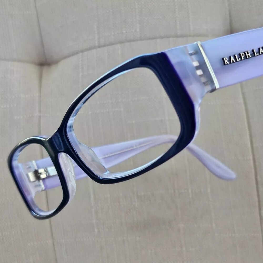 RL Ralph Lauren Women Glasses Frame Lilac/Black Eyeglasses RL6018 Made in Italy - Picture 1 of 12